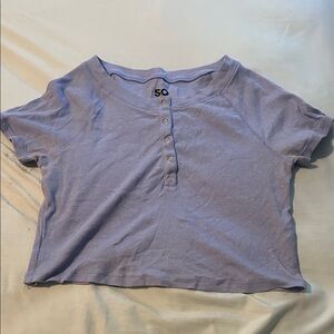 SO Women's Light Blue Crop Top